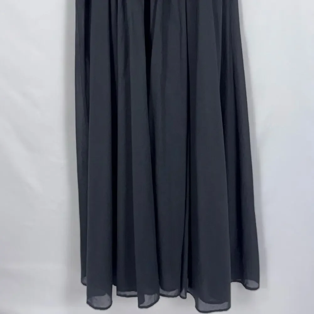 J Crew Women's Smocked Cotton Voile Maxi Dress Medium Black - Picture 12 of 16